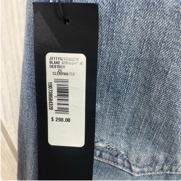 Veronica Beard Blake Classic Straight High Rise Button Fly Distresses Jeans 29/8 - Picture 8 of 10